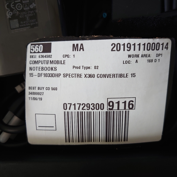 HP 15 Spectre X360 Convertible Box,Leather Sleeve,Stylus Pen,Charger NO LAPTOP - Picture 11 of 13